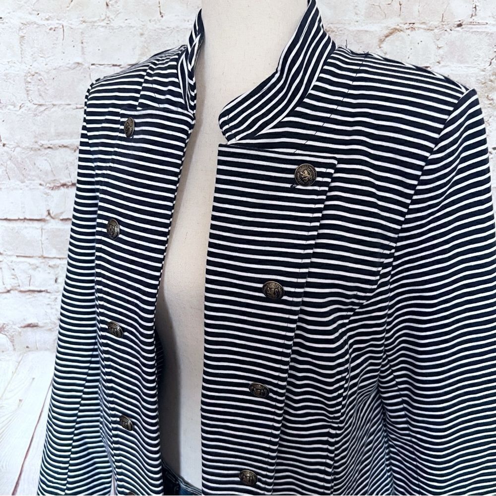 Tommy Hilfiger striped knit nautical blazer jacket - Picture 4 of 7